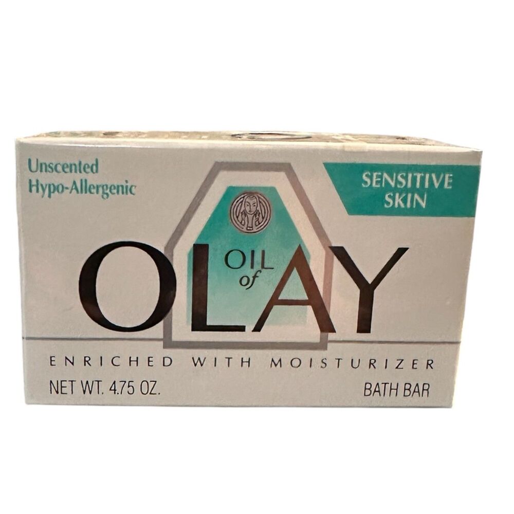 Oil Of Olay Soap Bath Bar Sensitive Skin 1990 Vintage Soap, 2 Pack